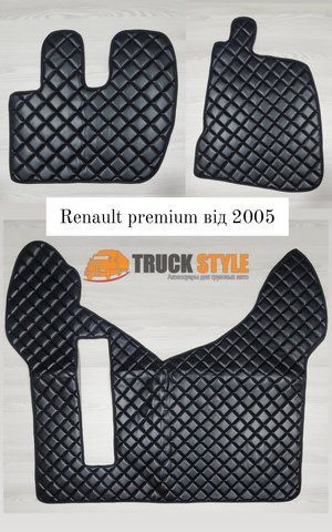 Килимки ЕКО-шкіра для вантажного авто Renault Premium з 2005 року ЧОРНИЙ 9187_1 фото