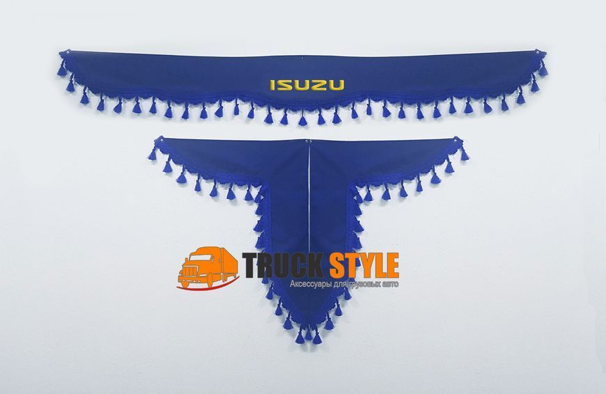 Ламбрекен на лобові скло + 2 куточки&nbsp;ISUZU ІСУЗУ ( ламбрекенени, штори в кабіну) 1015isuzu фото